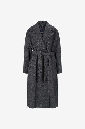 Max Mara Langer Mantel aus Schurwolle und Seide Calais