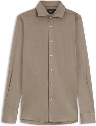 BOSS Slim-fit shirt in cotton jersey