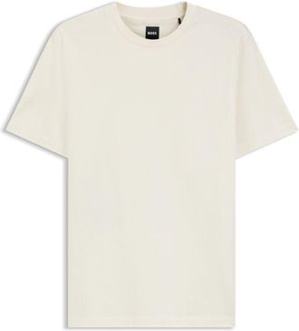 BOSS Corduroy-jacquard T-shirt in mercerized cotton