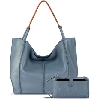 The Sak Los Feliz Large Tote Leather Bag & Iris Smartphone Bundle in Maritime at Nordstrom