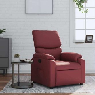 vidaXL Vidaxl - Sill&oacute;n Reclinable De Cuero Sint&eacute;tico Rojo Tinto