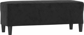 vidaXL Vidaxl - Banco De Terciopelo Negro 100x35x41 Cm