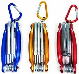 Trade Shop Trade Shop - Kit Set 24 Pezzi Chiavini Pieghevoli Torx Forati Esagonali Sferici Ball Point