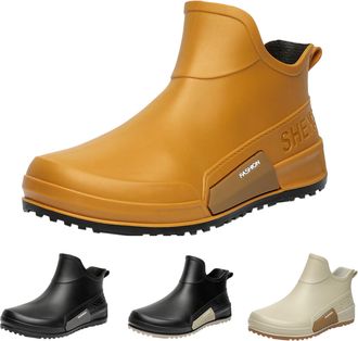 Generic Wellington Boots Women and Men Ankle,Ladies Wellies Short Chelsea Booties,Waterproof Rain Boots Comfy,Easy Slip On,Non-Slip Safety Work Boot for Hikin