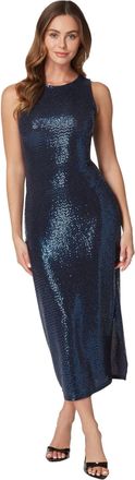 Bebe Womens Disco Dot Sleeveless Maxi Dress