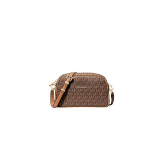Michael Kors Cross Body Bags, female, Brown, Size: ONE SIZE Jet Set Small Signature Logo Camera Crossbody Bag