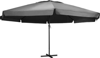 vidaXL Vidaxl - Sombrilla De Jard&iacute;n Palo De Aluminio Gris Antracita 600 Cm