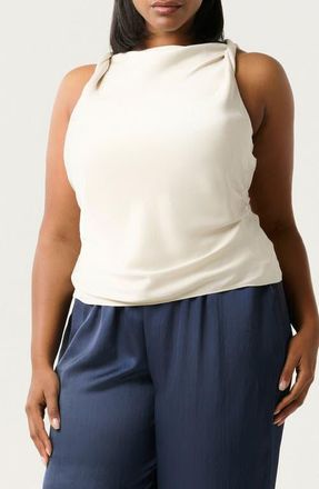 Estelle Tahni Sleeveless Top in Oyster at Nordstrom, Size 18W
