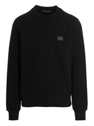 Dolce & Gabbana Black Logo Plaque Sweatshirt