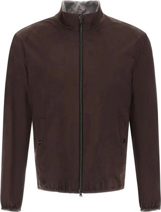 Herno Suede Effect Jacket - Heren - Zomerjassen - Bruin - XL - Polyester - Jassen