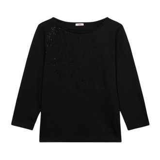 Oltre Dames, Tops, Zwart, Maat: 2XL Katoen