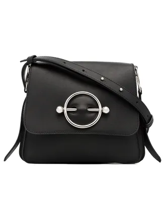J.W.Anderson black Disc leather cross-body bag - Zwart