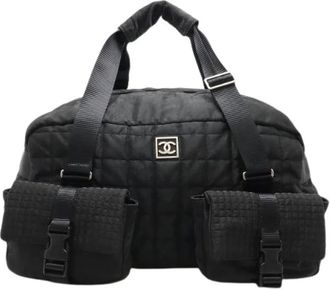 Chanel Vintage, unisex, Zwart, ONE Size, Nylon, Pre-owned Nylon Weekendtas