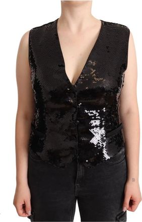 Dolce & Gabbana Vests - Dames - Gillet - Zwart - 2XL - Polyester - Kostuums