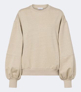 Brunello Cucinelli Monili cotton and linen sweatshirt