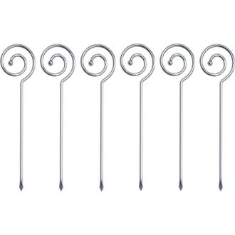 Prodyne Spiral Stainless Steel Martini Picks, Set of 6 in Silver at Nordstrom