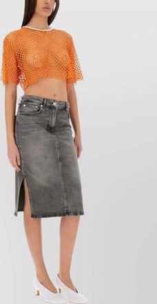 Moschino mesh cropped top