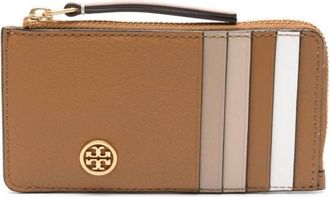 Tory Burch Tigers Eye Pebbled Leather Robinson Card Case