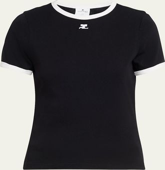 Courr&egrave;ges Signature Contrast T-Shirt