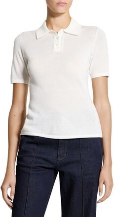 Theory Merino Wool Polo in New Ivory at Nordstrom, Size Medium