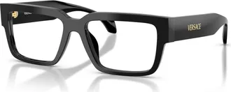 Versace 53mm Rectangle optical glasses in Black at Nordstrom