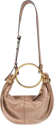 Chlo&eacute; Small Bracelet Hobo Bag - Dames - Handtassen - Beige - ONE Size - Leer - Tassen
