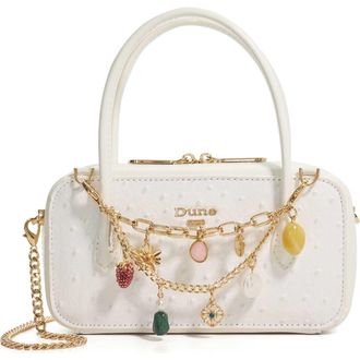 Dune London Song Leather To Handle Bag in White at Nordstrom