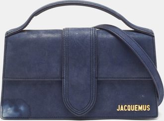 Jacquemus Navy Blue Le Grand Bambino Top Handle Bag