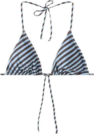 Mango Stripe Triangle Bikini Top in Sky Blue at Nordstrom, Size X-Small