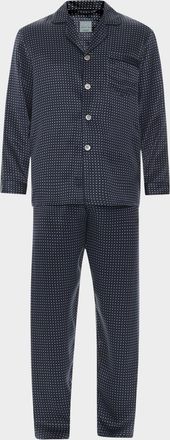 Majestic International Men & apos;s Silk Dot Pajama Set