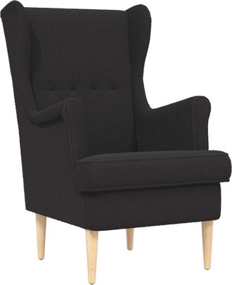 vidaXL Sill&oacute;n Negro Boucl&eacute; Vidaxl