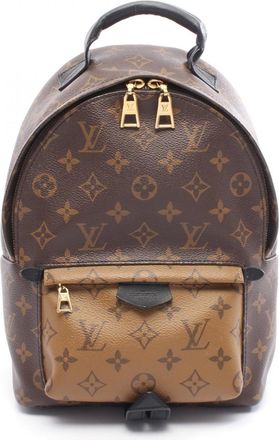 Louis Vuitton Beige Brown Monogram Reverse Coated Canvas Leather Backpack (Pre-Owned)