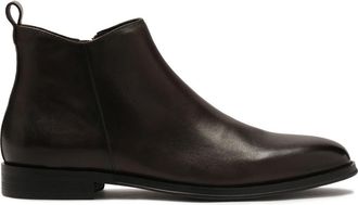 Kazar Bruine herenlaarzen met ritssluiting bovenaan - Heren - Chelseaboots - Bruin - 44 EU - Leer - Schoenen