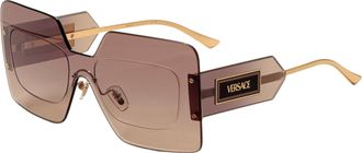 Versace Womens 42 mm Brown Sunglasses