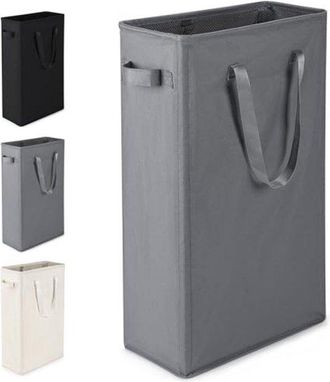 OEM Cesta De Ropa Plegable: Cesta Delgada De 45 Litros Con Asas Y Tapa Para Una Soluci&oacute;n De Almacenamiento Que Ahorra Espacio