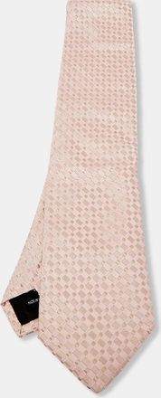 S.T. Dupont S. t. Dupont Pink Check Pattern Silk Tie
