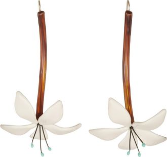 Tory Burch Curiosity Flower Drop Earrings in Tortoise at Nordstrom
