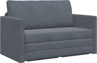 vidaXL Sof&aacute; Cama Gris Oscuro 124 X 204 X 61 Cm Terciopelo Vidaxl