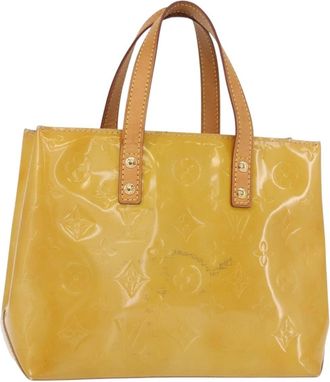 Louis Vuitton Reade Handbag Monogram Vernis Beige Patent_Leather Handbag (Pre-Owned)