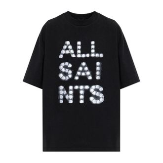 AllSaints Mujer, Camisetas, Negro, Talla: XS