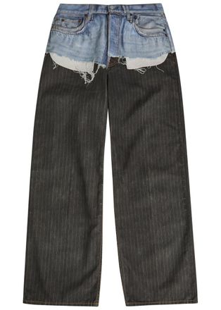 Acne Studios Pinstripe Wide-leg Jeans - Blue - XL