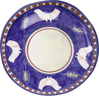 Arcucci blue feather tray round 38 cm