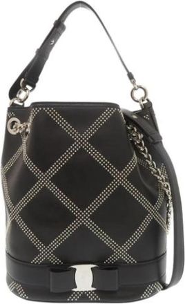Ferragamo Pre-owned Bucket Bag - Dames - Vintage Tas - Zwart - ONE Size - Leer - Vintage