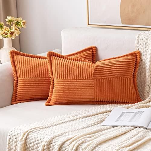 MERNETTE - Lot De 2 Housses De Coussin Décoratif Carré En Velours