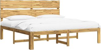 vidaXL Cama Doble Con Cabecero Rostock Blanco 180 X 200 Cm Vidaxl