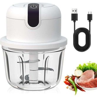 OEM Mini Picadora El&eacute;ctrica, Picadora El&eacute;ctrica De Ajo De 300 Ml, Picadora El&eacute;ctrica Recargable Por Usb, Material De Vidrio, Cortadora El&eacute;ctrica Inal&aacute;mbri