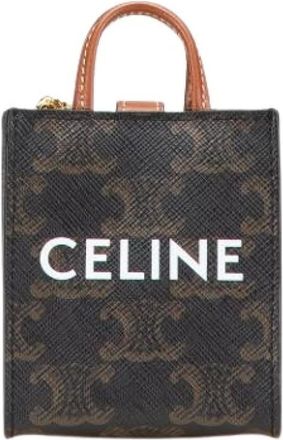 Celine Pre-owned Accessories, female, Brown, Size: ONE SIZE Pre-owned Coated Canvas Bag Charm