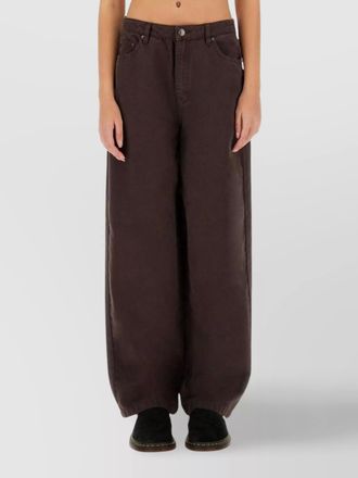 Rotate wide leg trousers embroidered detail