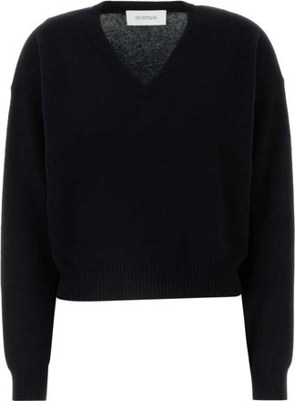 Sportmax Polis V-hals Truien - Dames - V-hals truien - Zwart - M - Wol - Truien & Vesten