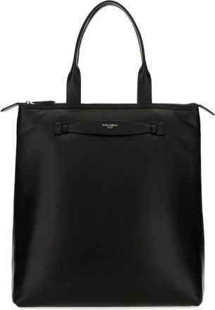Dolce & Gabbana Nappa Kalfsleer Shopping Bag - Dames - Shoppers - Zwart - ONE Size - Leer - Tassen